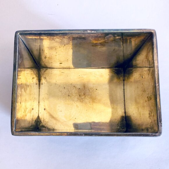 Ornate Silver Open Box from India Beautiful 4" Display Rectangular - Picture 2 of 6